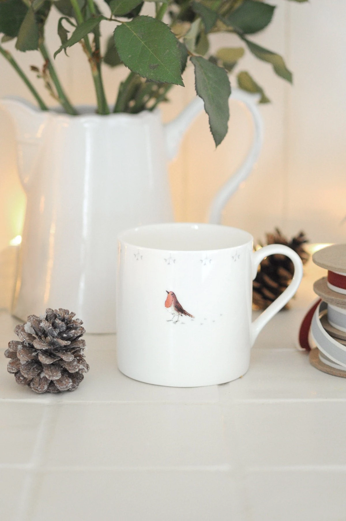 Robin & Mistletoe Solo Mug 2 Robin & Mistletoe Solo Mug - Image 2