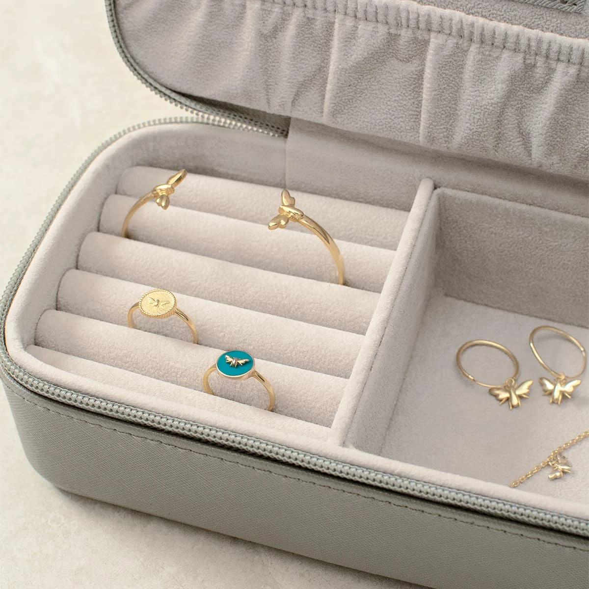 Bees Gold Plated Enamel Ring 4 Bees Gold Plated Enamel Ring - Image 4