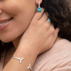 Bees Sterling Silver Enamel Ring -Sophie Allport jbbss3602b jerss3602hce bees bangle bracelet and enamel earrings sterling silver lifestyle high res square 16dd1c09 b0a1 498c 859b 774aa5baef85