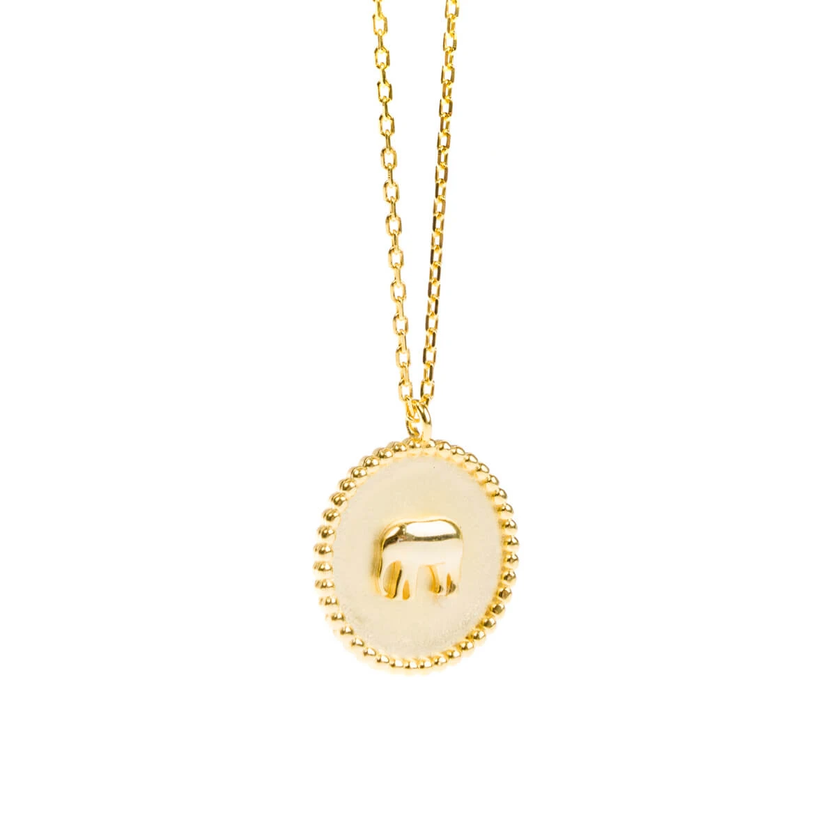 Elephant Gold Plated Pendant Necklace 5 Elephant Gold Plated Pendant Necklace - Image 5