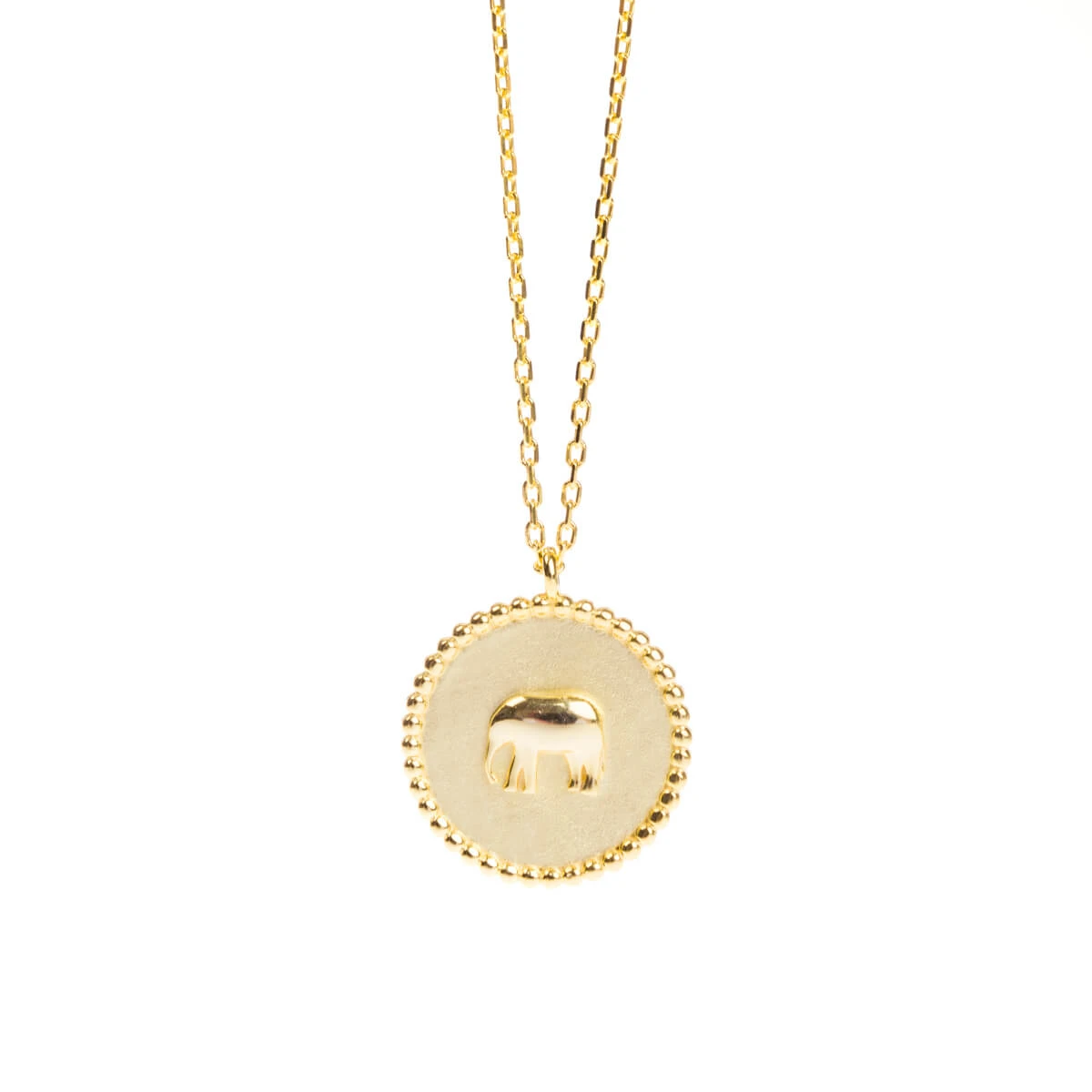 Elephant Gold Plated Pendant Necklace 3 Elephant Gold Plated Pendant Necklace - Image 3