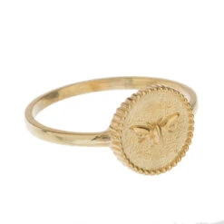 Bees Gold Plated Ring -Sophie Allport jrgp36 bees ring gold plated cut out high res square