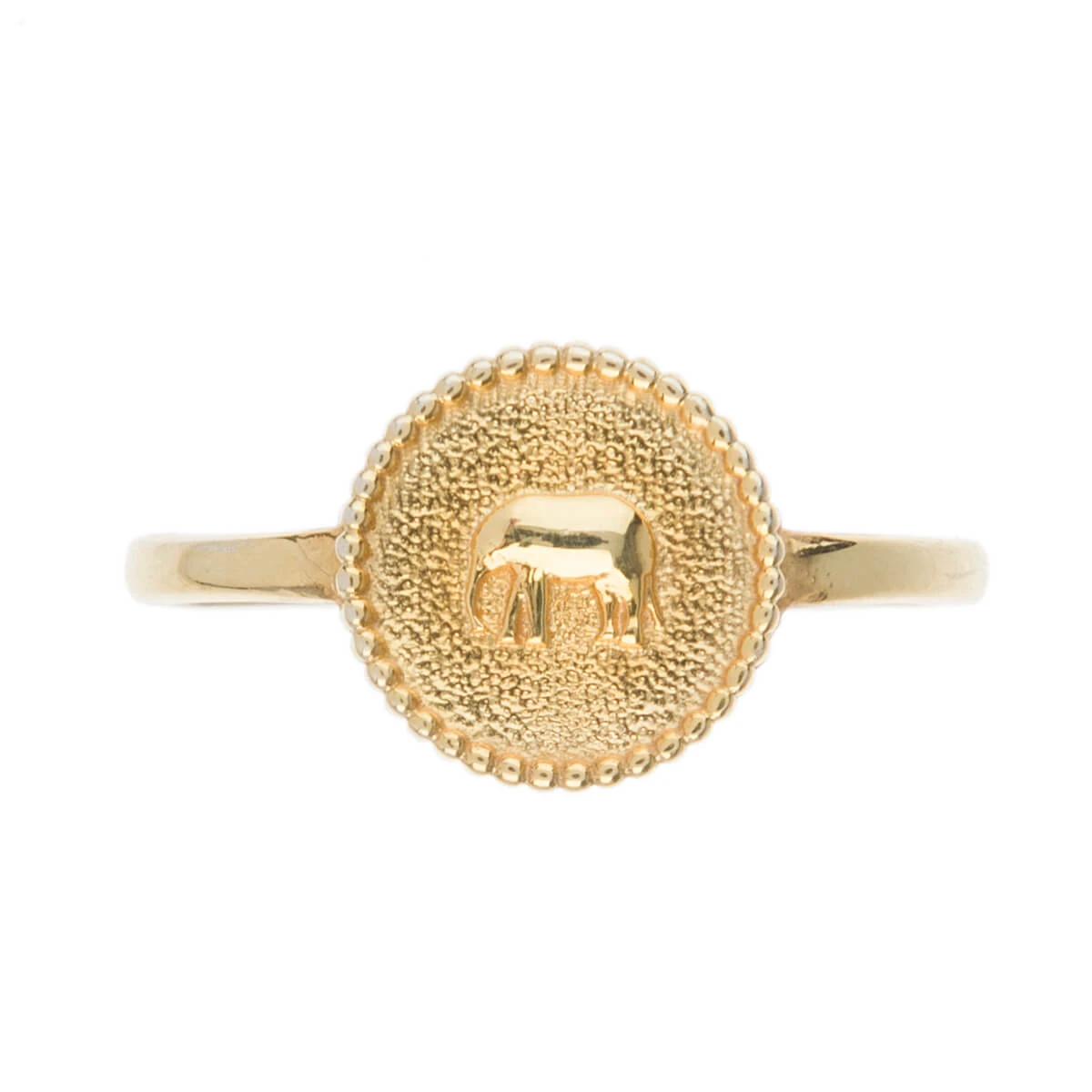 Elephant Gold Plated Ring 1 Elephant Gold Plated Ring