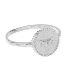 Bees Sterling Silver Ring -Sophie Allport jrss36 bees ring sterling silver cut out high res square