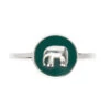 Elephant Sterling Silver Enamel Ring