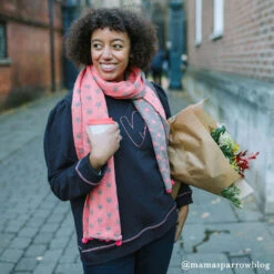 Hearts Ladies Sweatshirt -Sophie Allport kab89s ab fab knitted scarf high res2 3583231c d5bc 4b64 8ced 9bde0ee01681