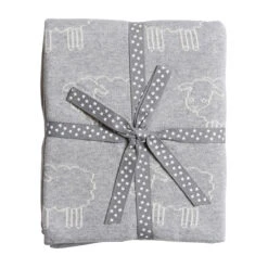 Grey Sheep Blanket -Sophie Allport kc24701 sheep baby blanket with ribbon cut out high res web image 3e7145e3 2737 4b34 a126 9653b2087d62
