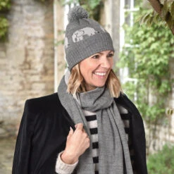 Sophie Allport -Sophie Allport kha54 ksa54 zsl elephant knitted hat and scarf lifestyle high res square d2b98aab f53c 49d8 a2c9 7e74f085ae8a