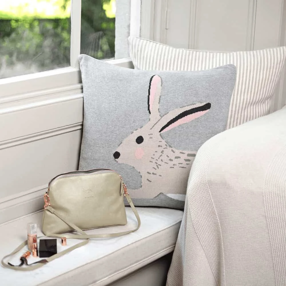 Hare Knitted Cushion 1 Hare Knitted Cushion