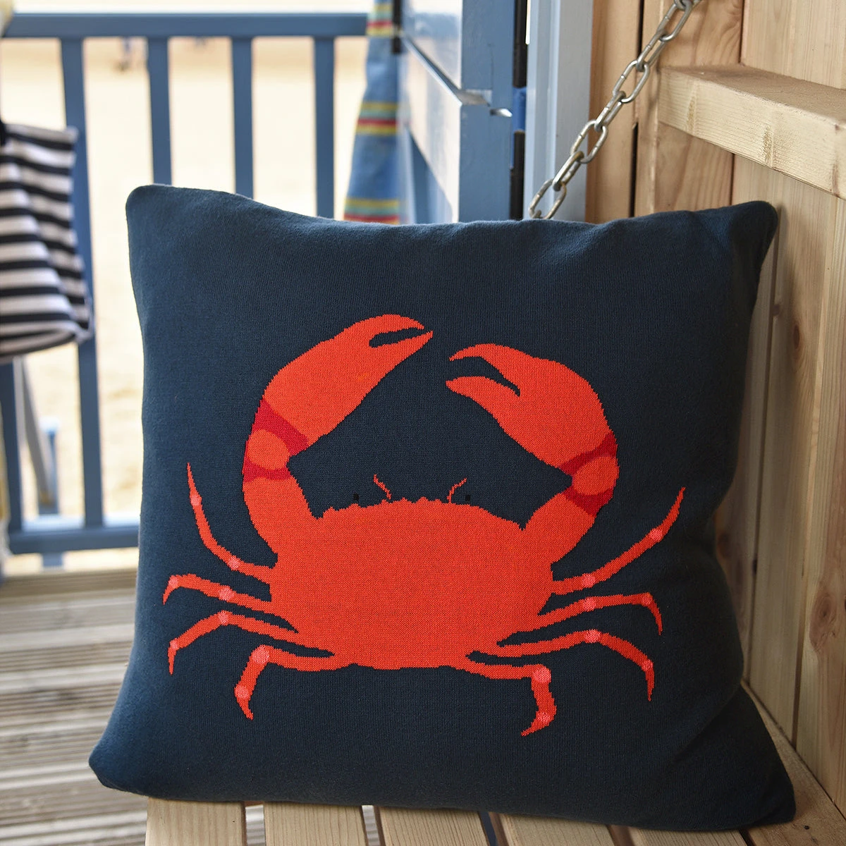Crab Knitted Cushion 3 Crab Knitted Cushion - Image 3
