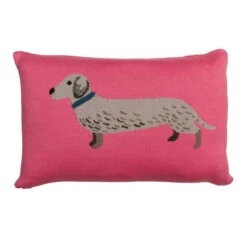 Dachshund Knitted Cushion