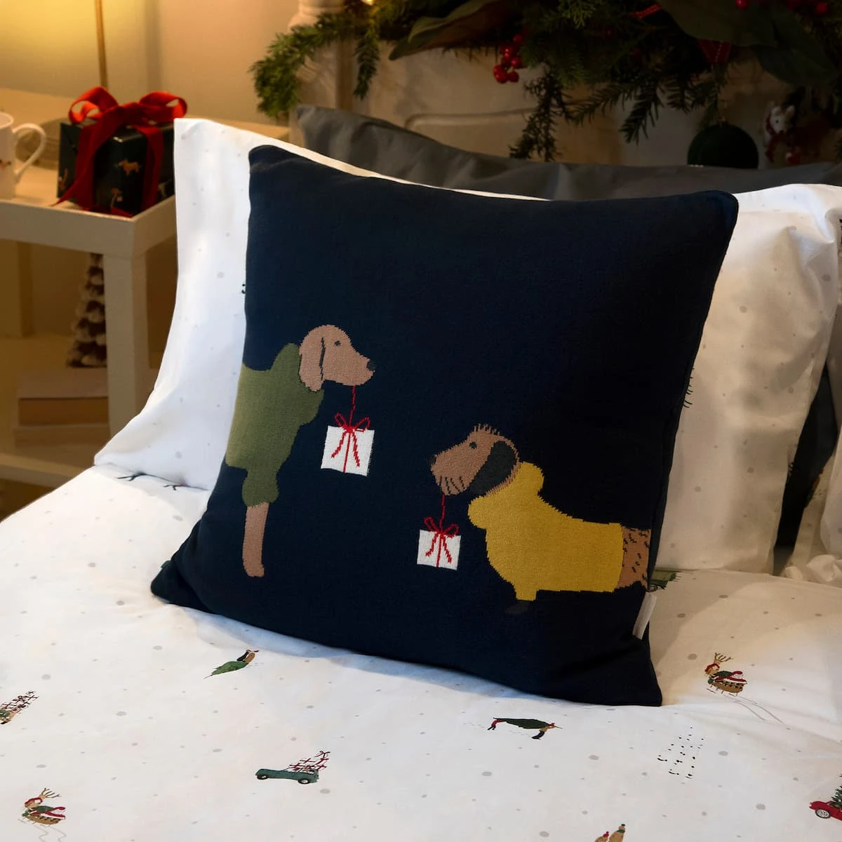 Christmas Dogs Knitted Cushion 5 Christmas Dogs Knitted Cushion - Image 5