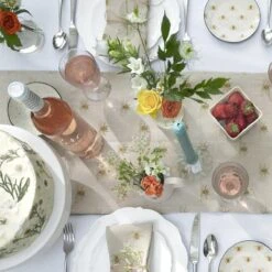 Bees Stoneware Cake Stand -Sophie Allport lin36300 lin36810 ssp36 bees table place setting portrait lifestyle high res square 9f752c42 57f4 4137 b8bb b050fa92632a