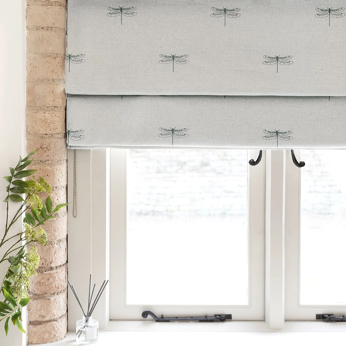 Dragonfly Teal Linen Blend Fabric By The Metre 2 Dragonfly Teal Linen Blend Fabric By The Metre - Image 2