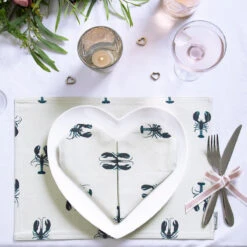 Lobster Napkins (Set Of 4) 7 Lobster Napkins (Set Of 4) -Sophie Allport lobster single place setting high res square jpg