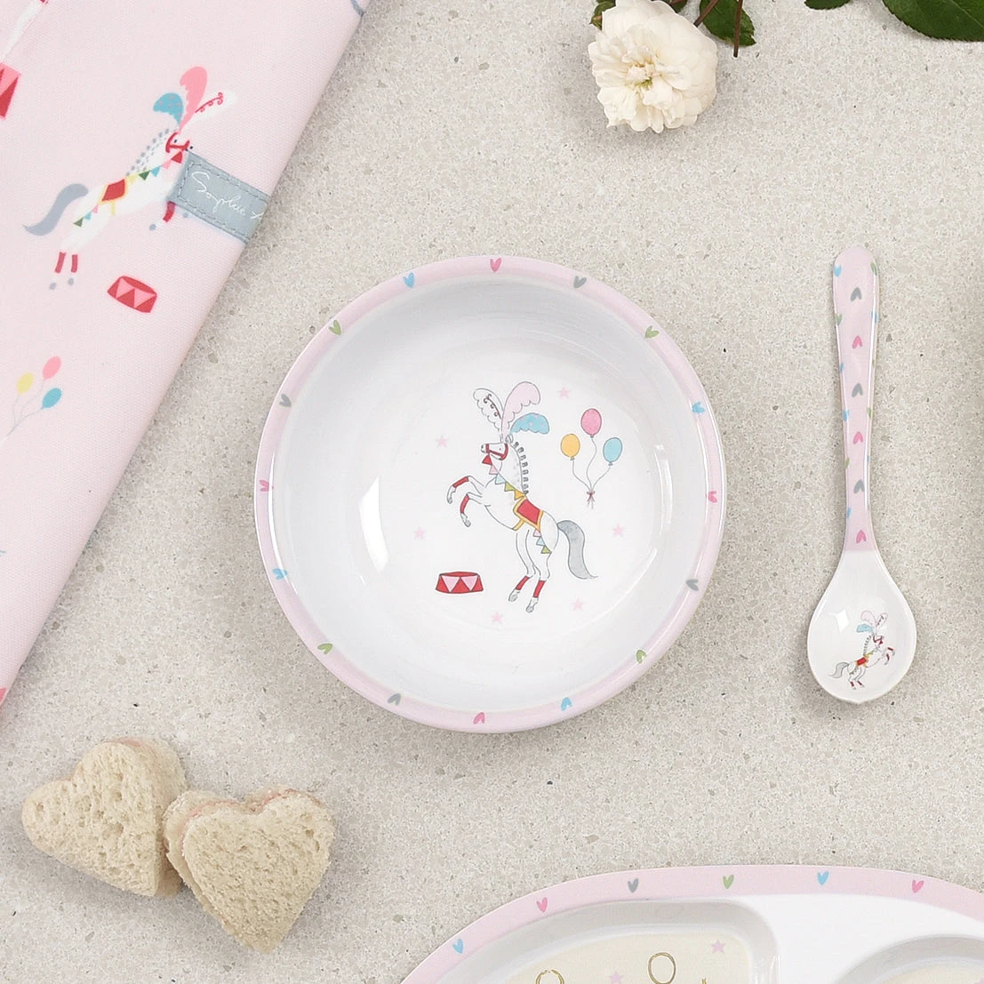 Fairground Ponies Childrens Melamine Baby Spoon 2 Fairground Ponies Childrens Melamine Baby Spoon - Image 2