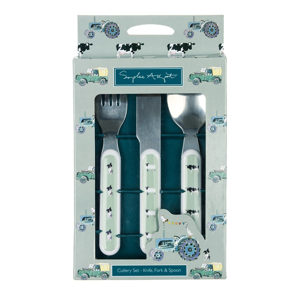 On The Farm Childrens Melamine Cutlery Set 1 On The Farm Childrens Melamine Cutlery Set