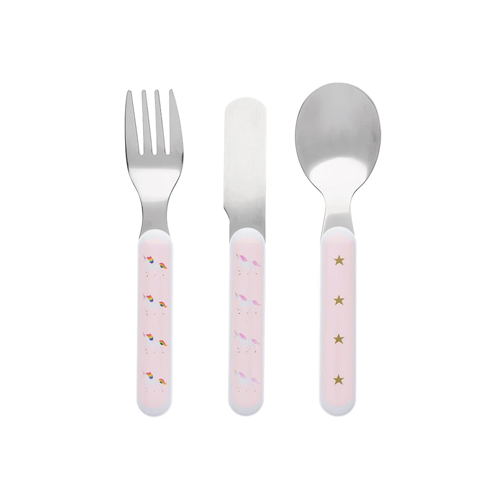 Unicorn Childrens Melamine Cutlery Set 2 Unicorn Childrens Melamine Cutlery Set - Image 2