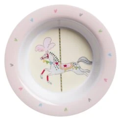 Fairground Ponies Childrens Melamine Set -Sophie Allport mcs7301 fairground ponies breakfast melamine bowl cut out high res