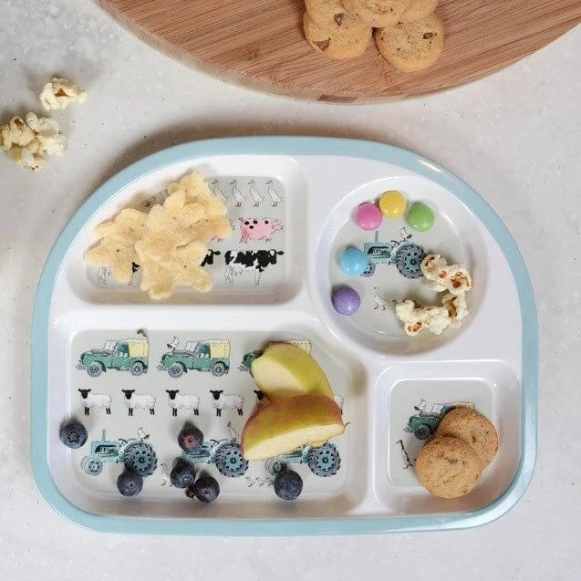 On The Farm Children's Melamine Divider Plate 2 On The Farm Children's Melamine Divider Plate - Image 2