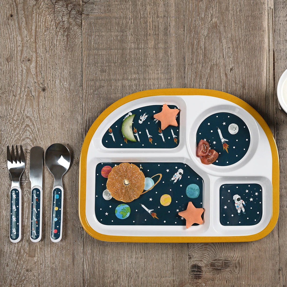 Space Childrens Melamine Divider Plate 1 Space Childrens Melamine Divider Plate