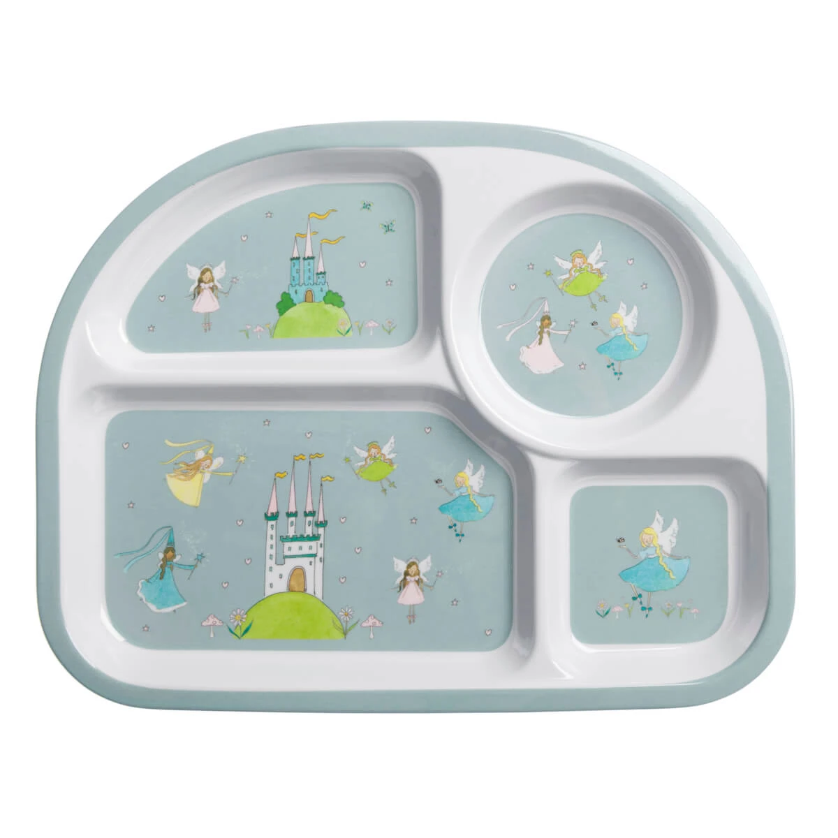 Princess Fairies Childrens Melamine Divider Plate 1 Princess Fairies Childrens Melamine Divider Plate