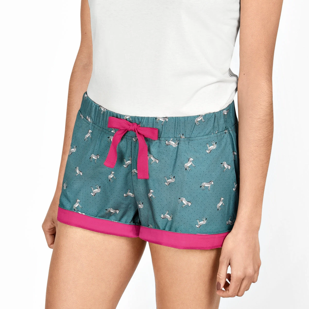 Zebra Ladies Pyjama Shorts 3 Zebra Ladies Pyjama Shorts - Image 3