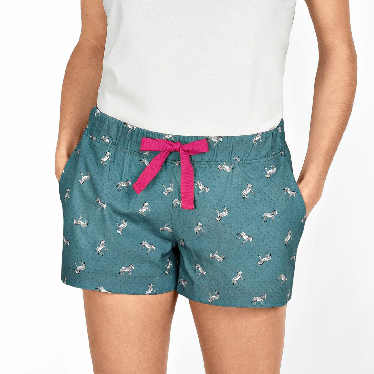 Zebra Ladies Pyjama Shorts 2 Zebra Ladies Pyjama Shorts - Image 2