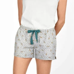 Giraffe Ladies Pyjama Shorts -Sophie Allport pbpc77m giraffe zsl ladies pyjama shorts medium modelled cut out high res square