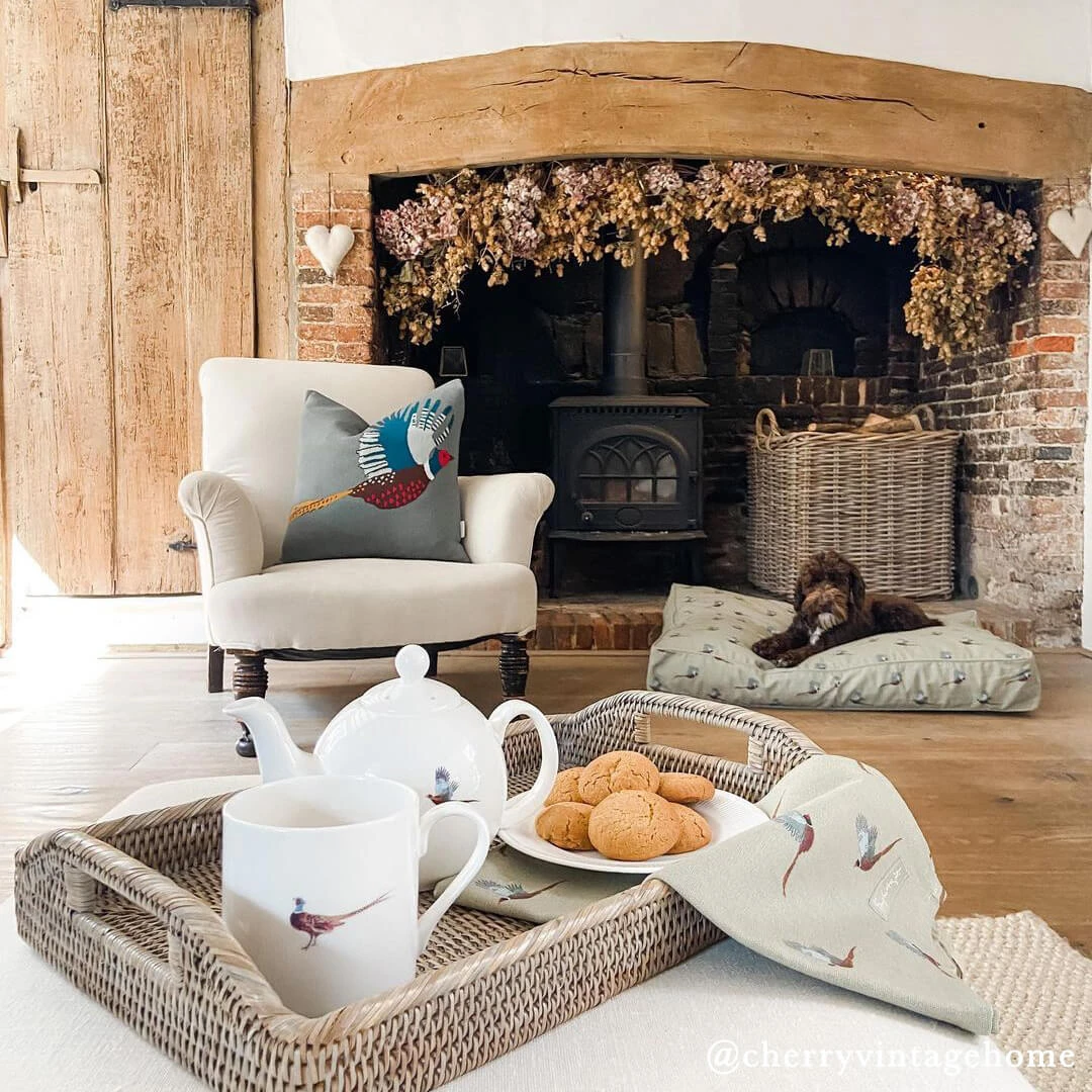 Pheasant Knitted Cushion 2 Pheasant Knitted Cushion - Image 2