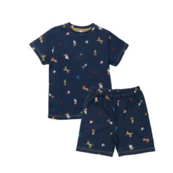 Sophie Allport -Sophie Allport pjss8645k running dogs kids pyjama short set cut out high res square