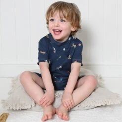 Running Dogs Kids Pyjama Shorts Set