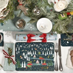 Home For Christmas Table Runner -Sophie Allport pmc6001 home for christmas cork placemats set of 4 lifestyle high res square faaf5d69 b02e 44d9 81a7 3a3942bbe2a4