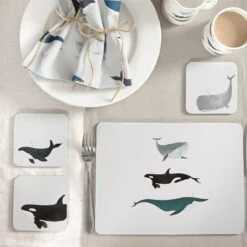 Whales Napkins (Set Of 4) -Sophie Allport pmc6901 coc6901 all69300 whales placemats coasters and napkins set of 4 lifestyle high res square bcedb0e0 78c0 44b2 a95e 59a8f4f128fe