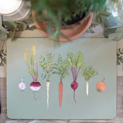 Home Grown Placemats (Set Of 4) -Sophie Allport pmc7801 home grown placemat set of 4 2 lifestyle high res square