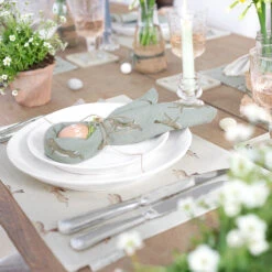 Hare Fabric Placemat -Sophie Allport pmcha01 cocha01 all25300 all95820 all95300 hares and boxing hares table setting lifestyle high res square 15e35e8b f1fd 41d7 8ef6 6432b9e62443