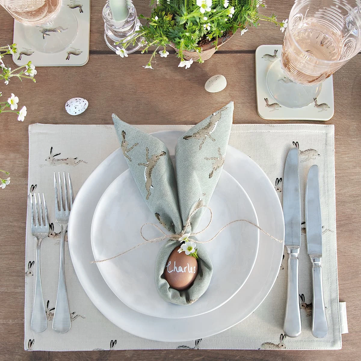 Hare Coasters (Set Of 4) 2 Hare Coasters (Set Of 4) - Image 2