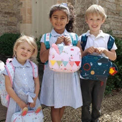 Space Lunch Bag 16 Space Lunch Bag -Sophie Allport poly23590s poly73590s poly62590s woodland party fairground ponies and space lunch bags lifestyle high res square