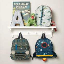 On The Farm Kids Backpack -Sophie Allport poly24520s on the farm shaped polyester back pack lifestyle 2 high res square