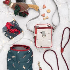 Woof Dog Walking Bag -Sophie Allport poly321913 woof pet walking companion flatlay lifestyle high res square