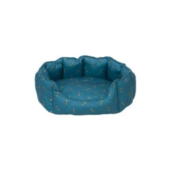 Bees Pet Bed -Sophie Allport poly36750 bees teal pet bed small cut out high res square