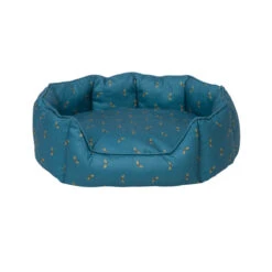 Bees Pet Bed -Sophie Allport poly36755 bees teal pet bed medium cut out high res square