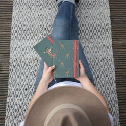 Giraffe B6 Fabric Notebook -Sophie Allport poly77510b6 ju77510 giraffe b6 and a5 fabric notebooks lifestyle high res square 14ccd000 e168 4466 bf54 a49cde165fbd