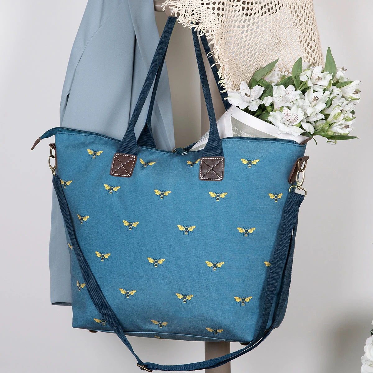 Bees Teal Oundle Bag 2 Bees Teal Oundle Bag - Image 2