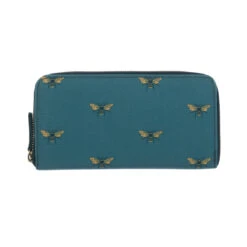 Bees Teal Wallet Purse