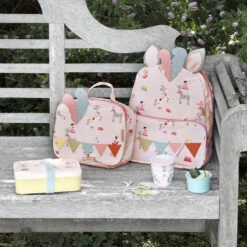 Fairground Ponies Lunch Bag -Sophie Allport polyester collection portrait fairground ponies lifestyle high res square