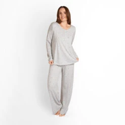 Dachshund Ladies Pyjama Set -Sophie Allport pscm46 dachshund pyjama set ladies modelled cut out high res square