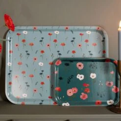 Poppy Meadow Serving Tray - Small 11 Poppy Meadow Serving Tray - Small -Sophie Allport pt10326 pt10345 poppy meadow trays lifestyle high res