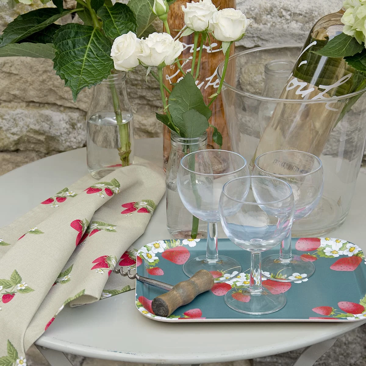 Strawberries Serving Tray - Small 3 Strawberries Serving Tray - Small - Image 3