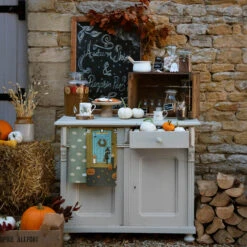 Halloween Tea Towel (Set Of 2) 8 Halloween Tea Towel (Set Of 2) -Sophie Allport pumpkins halloween kitchen lifestyle high res square